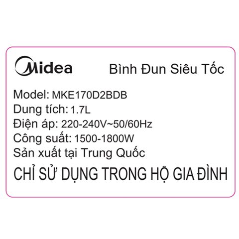  Bình đun siêu tốc MIDEA MKE170D2BDB 