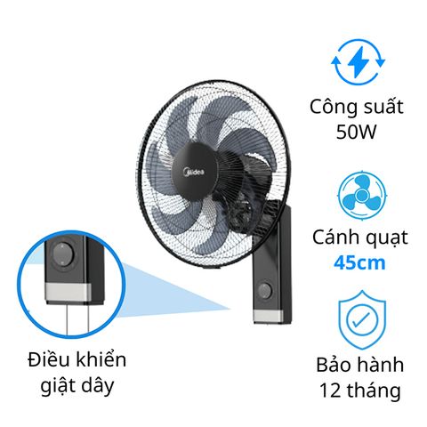  Quạt treo tường MIDEA FW40-23M 