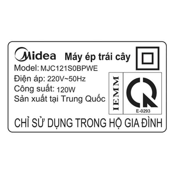  Máy ép chậm MIDEA MJC121S0BPWE 