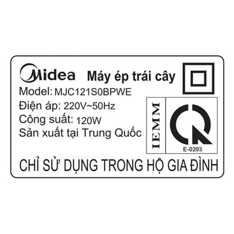  Máy ép chậm MIDEA MJC121S0BPWE 