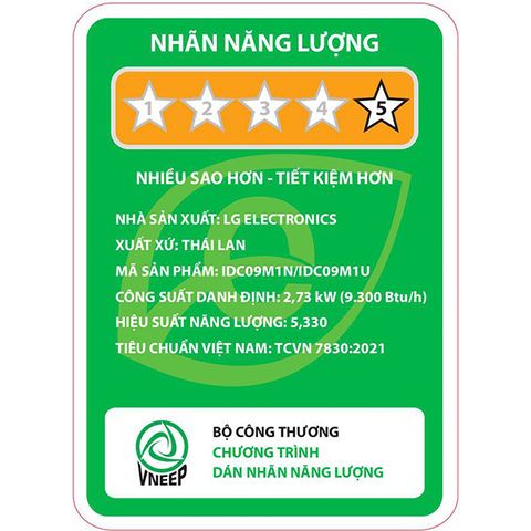  Máy lạnh LG Inverter IDC09M1 (1 HP) 
