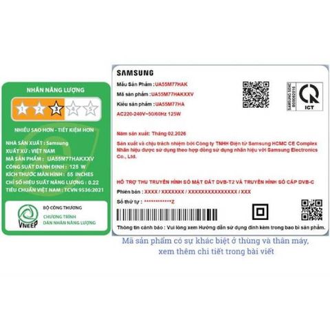  Smart Tivi Mini LED SAMSUNG AI 4K 55 inch UA55M77HAKXXV 