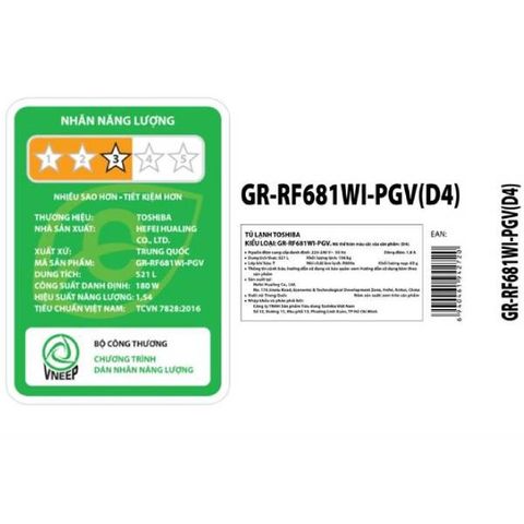  Tủ lạnh TOSHIBA Inverter 521 lít RF681WI-PGV(D4) 