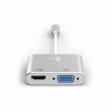 Cổng chuyển Mazer Alu Mini DP Dual to HDMI+VGA