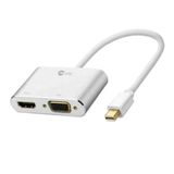 Cổng chuyển Mazer Alu Mini DP Dual to HDMI+VGA