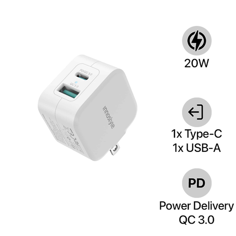 Sạc nhanh Innostyle Minigo Pro III Dual PD/QC3.0 20W