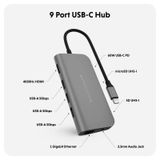 Cổng chuyển Hyperdrive Power 9 Ports USB-C Hub