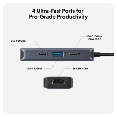 Cổng chuyển Hyperdrive Next 4 Ports USB-C 10Gbps Hub
