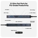 Cổng chuyển Hyperdrive Next 11 Ports Dual 4K 60Hz HDMI USB-C Hub