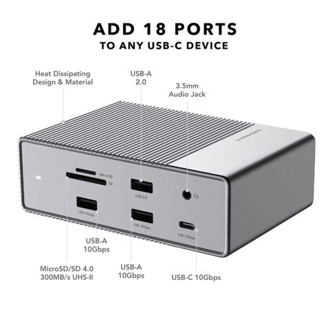 Cổng chuyển Hyperdrive Gen2 18 Ports Dock Station