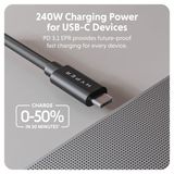 Cáp Hyperdrive USB4 1.2m Braided Performance