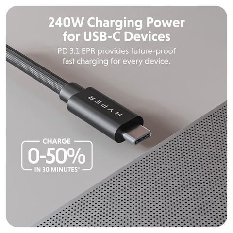 Cáp Hyperdrive USB4 1.2m Braided Performance
