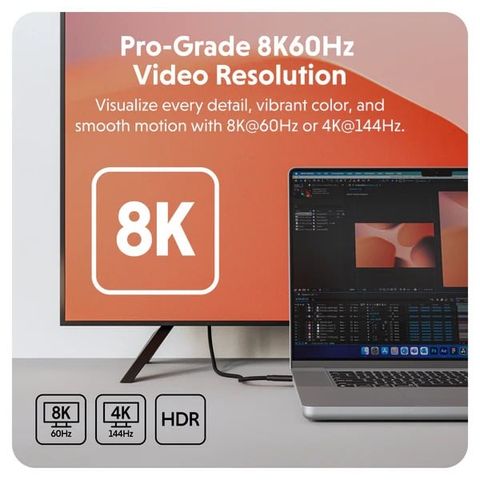 Cáp Hyperdrive USB4 1.2m Braided Performance