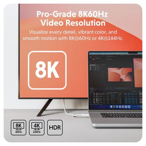 Cáp Hyperdrive USB4 1.2m Braided Performance