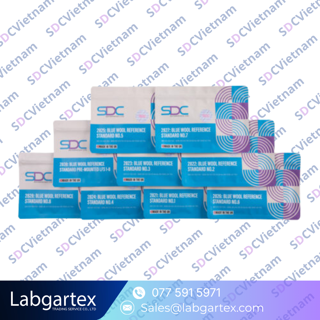  Len xanh SDCE blue wool thử độ bền màu ánh sáng 