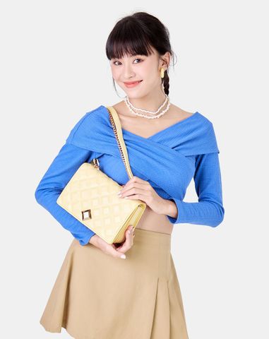  Túi xách nhỏ dập hiệu ứng princess diamond 