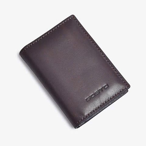  Ví Gosto Da Nam Màu Nâu Đậm GOPM00100NAD 