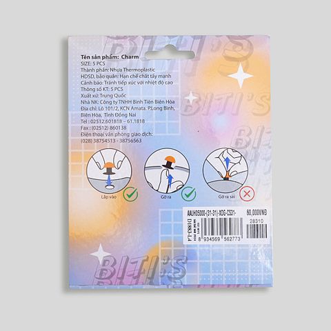  Charm Trang Trí Giày Dép Biti's Màu Xanh Dương AAUH05000XDG 