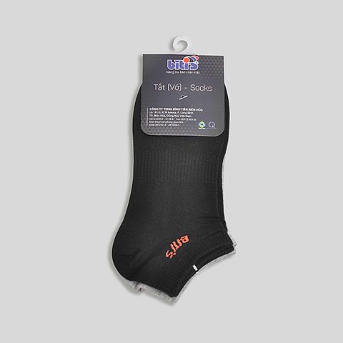  Combo 2 Đôi Vớ Cổ Thấp Biti's Màu Xám Đậm & Đen ASUG00010XAD 