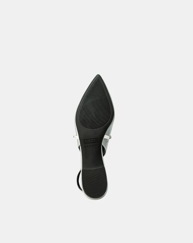  Giày Búp Bê Slingback Phối Dây Khóa Trang Trí 