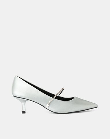  Giày Cao Gót Phối Dây Khóa Trang Trí 