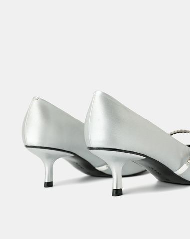  Giày Cao Gót Phối Dây Khóa Trang Trí 