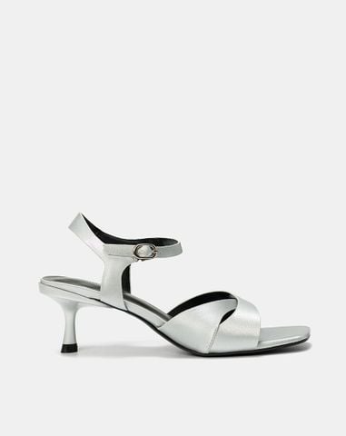  Giày Sandal Gót Nhọn Đắp Quai Chéo 