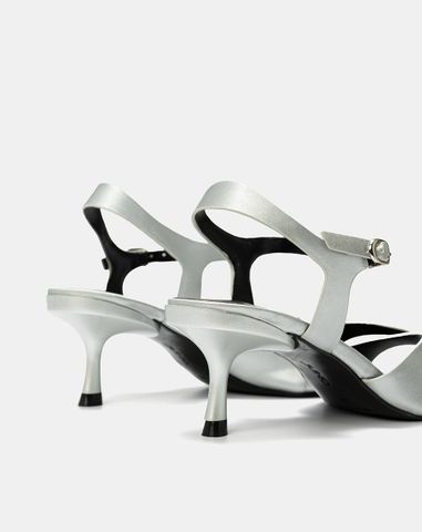  Giày Sandal Gót Nhọn Đắp Quai Chéo 