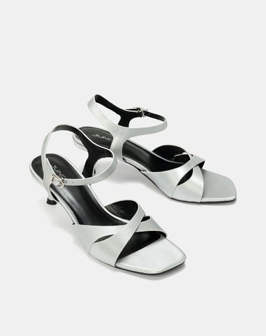  Giày Sandal Gót Nhọn Đắp Quai Chéo 