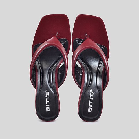  Dép Cao Gót Biti’s Nữ Màu Đỏ Đậm BFW005488DOD 