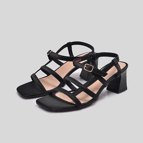  Giày Sandal Cao Gót Biti's Nữ Màu Đen BFW005688DEN 