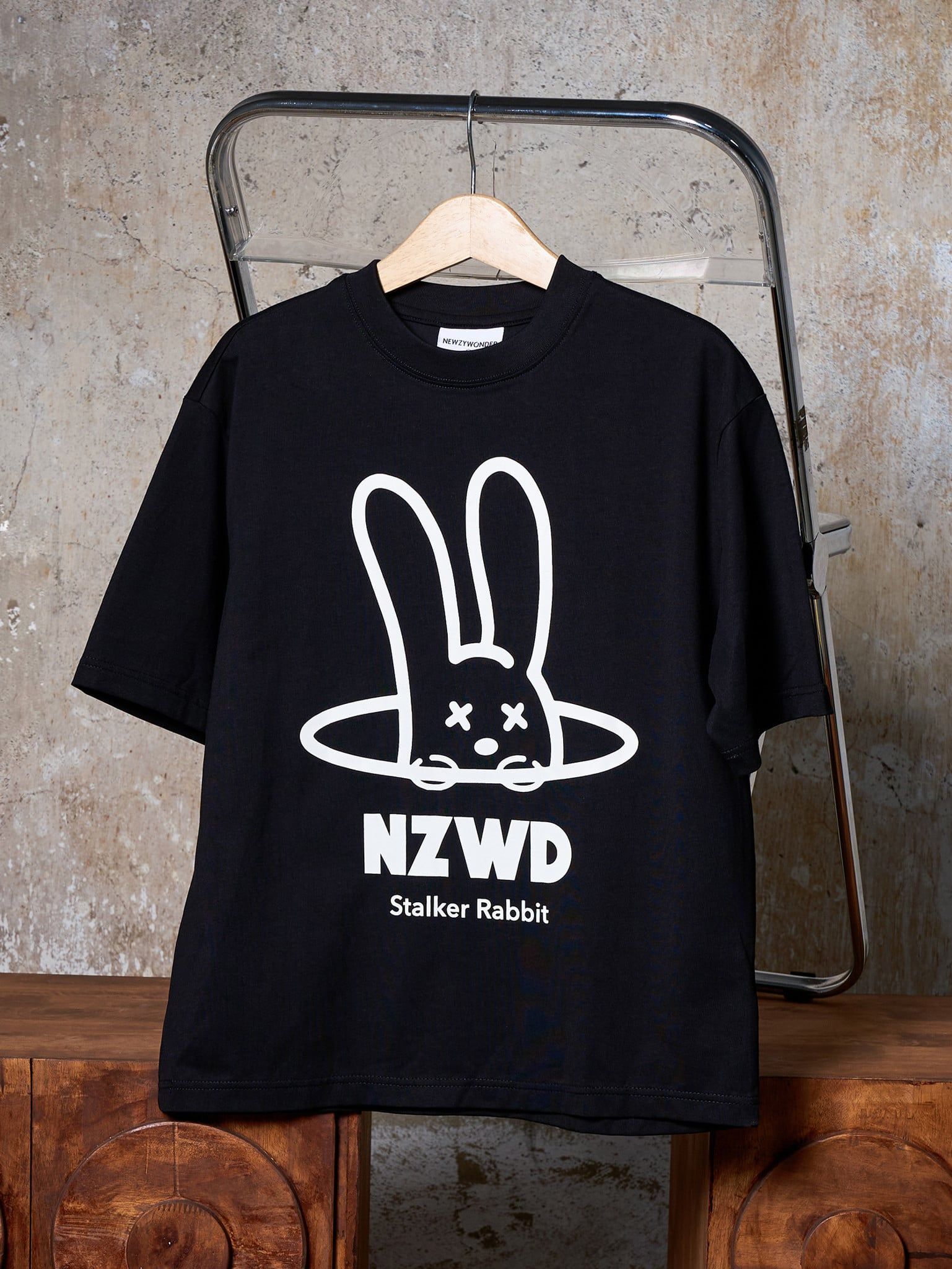  Áo thun unisex Newzy Wonder oversized 100% cotton in Stalker Rabbit NZATH004 