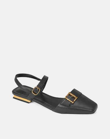  Giày Búp Bê Mũi Vuông Trang Trí Khoá 