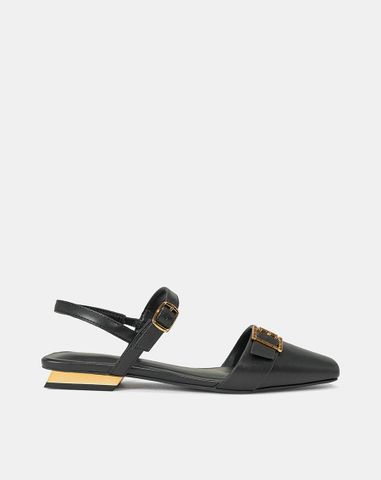  Giày Búp Bê Mũi Vuông Trang Trí Khoá 