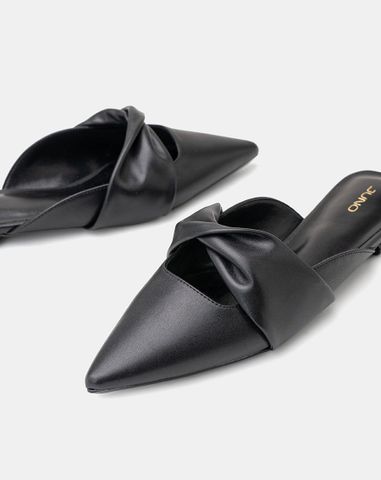  Giày Búp Bê Mules Quai Xoắn 