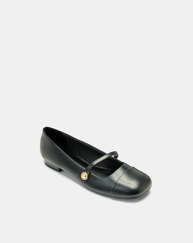  Giày Búp Bê Mary Jane Mũi Thô 