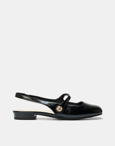  Giày Búp Bê Slingback Mũi Tròn 