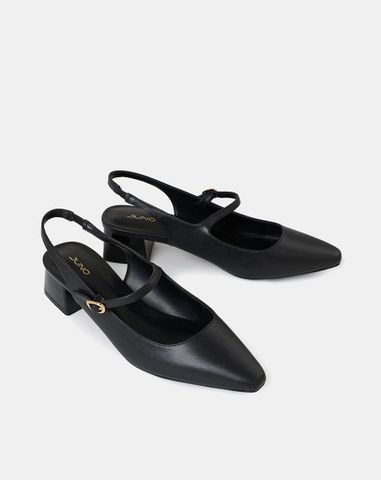  Giày Cao Gót Slingback Gót Vuông Có Khoá 