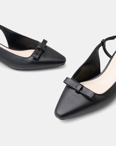  Giày Cao Gót Slingback Gót Vuông 