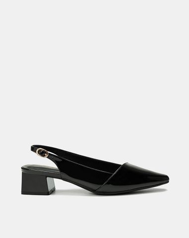  Giày Cao Gót Slingback Đắp Mũi Chéo 