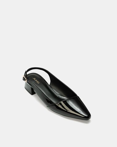 Giày Cao Gót Slingback Đắp Mũi Chéo 