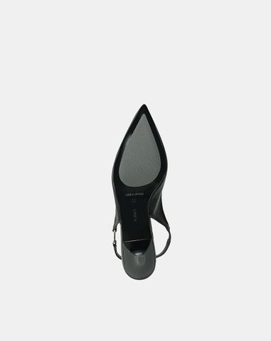 Giày Cao Gót Slingback Phối Khóa Trang Trí 