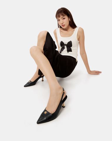  Giày Cao Gót Phối Khoá Trang Trí 