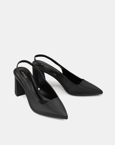  Giày Cao Gót Slingback Gót Trụ 