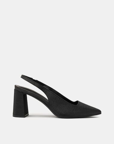  Giày Cao Gót Slingback Gót Trụ 