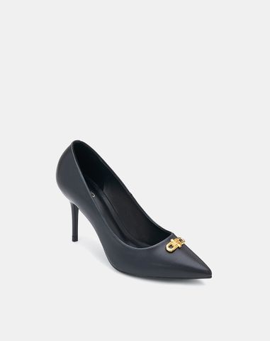  Giày Cao Gót Pump Phối Khóa Trang Trí 