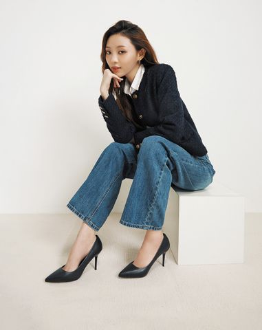  Giày Cao Gót Pump Gót Nhọn Mũi Nhọn 