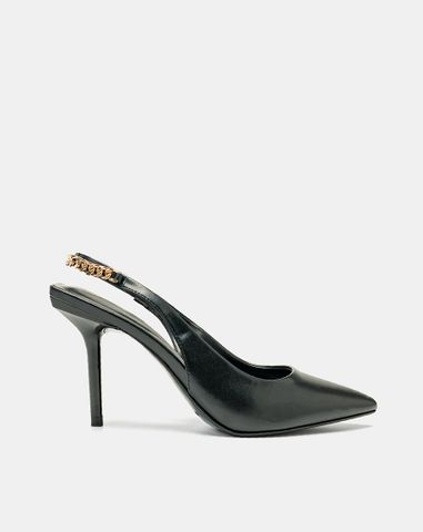  Giày Cao Gót Slingback Phối Xích 