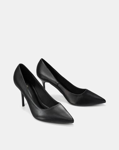  Giày Cao Gót Pump Gót Thanh Tối Giản 