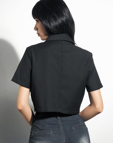  Áo Sơmi tay ngắn dáng crop 